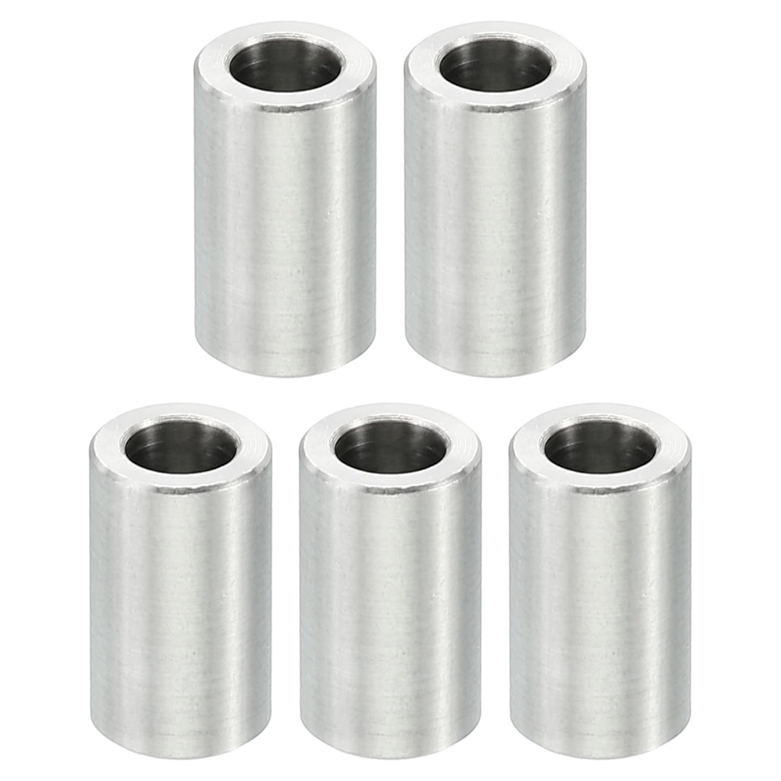 PATIKIL M4 Stainless Steel Spacers, 5 Pcs Metal Spacer Stainless Steel 4.1mm ID x 7mm OD X12mm L Stainless Steel Spacers Screw Standoff Round for 5/32inch or M4 Screw Bolts