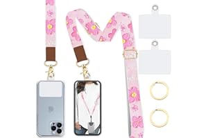 Lfpkixise Phone Lanyard Wrist Strap Crossbody Adjustable, Cell Phone Lanyard for Around The Neck Shoulder Wristlet Strap