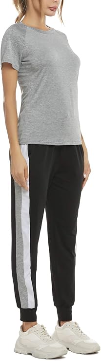 striped joggers womens