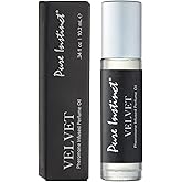 Pure Instinct VELVET The Original Pheromone Infused Essential Oil Perfume Cologne - For Him Men's - TSA Ready (Roll On Bottle 0.34 Fl. Oz./10.2mL)