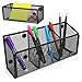 ARTEZA Metal Magnetic Basket Pencil Holder, Set of 2, Mesh Storage Baskets with Extra Strong Magnets - Marker and Pen Organizer, Holds Whiteboard and Locker Accessories Securely