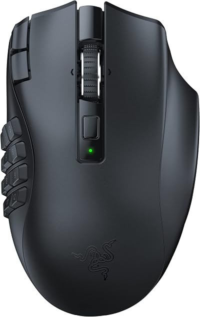 Razer Naga V2 HyperSpeed Wireless MMO Gaming Mouse 19 Buttons 250H Battery
