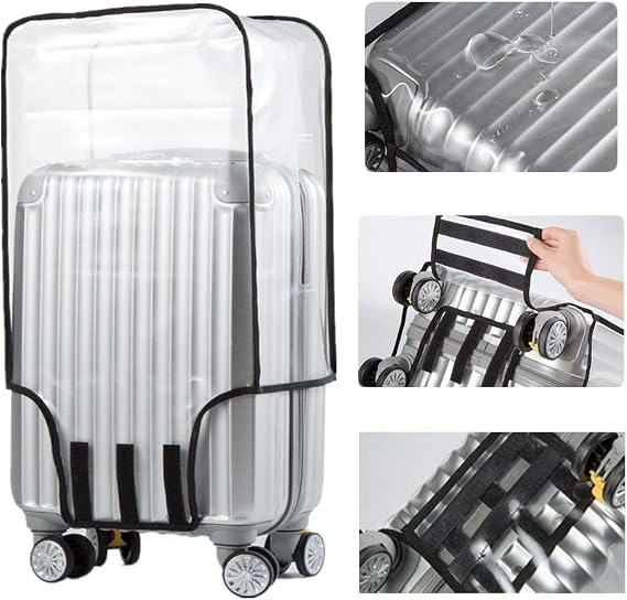 Protectores de fundas para maletas por ZKSport Viajar Protector de equipaje  PVC transparente a prueba de polvo a prueba de rasguños 20 a 30 Pulgada  20（12.99-14.57L x 9.00-10.63W x 18.9-20.08H） Accesorios Equipaje