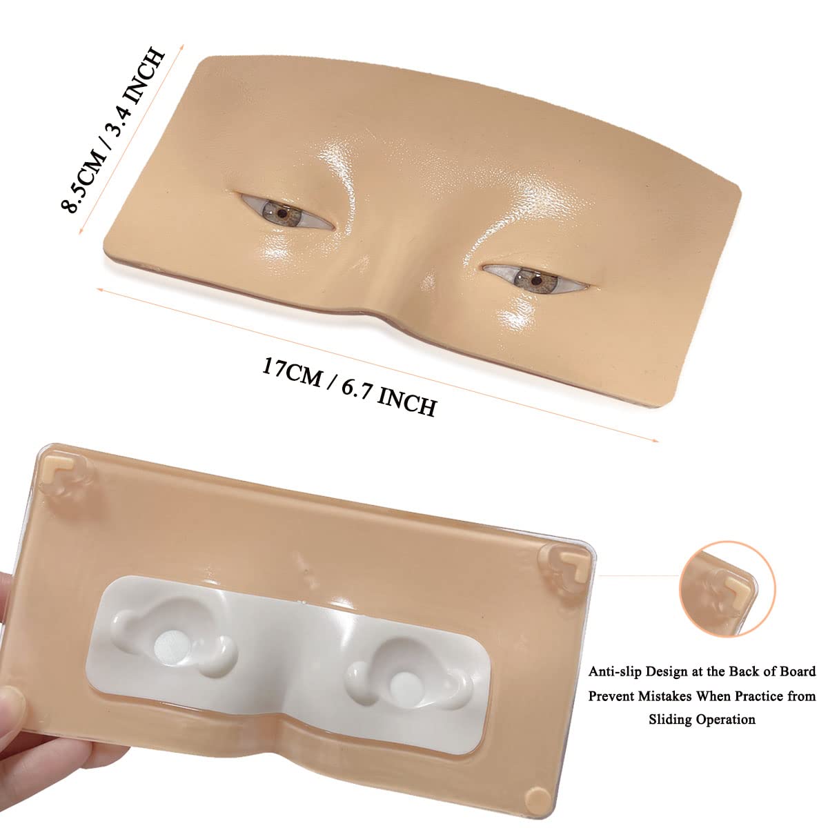 Aibipo Makeup Practice Face Board, Resusable 3D Makeup Mannequin Face, Eyes Makeup Practice Face with Makeup Kit for Makeup Student and Beginner to Practice Eyeshadow Eyeliner Eyebrow Makeup & Lash Extension