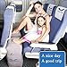 Inflatable Travel Footrest for Airplanes, Foot and Leg Rest Travel Pillow - Kids' Bed to Lay Down Flat on Flights (Grey)