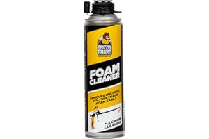 GRIZZLYGUARD Spray Foam Gun Cleaner 16.9 Oz. - Polyurethane Foam and Insulation Sealant Remover, Dissolves PU Foam, Professional Grade Formula for Easy (No Foam Gun, 1 Pack)