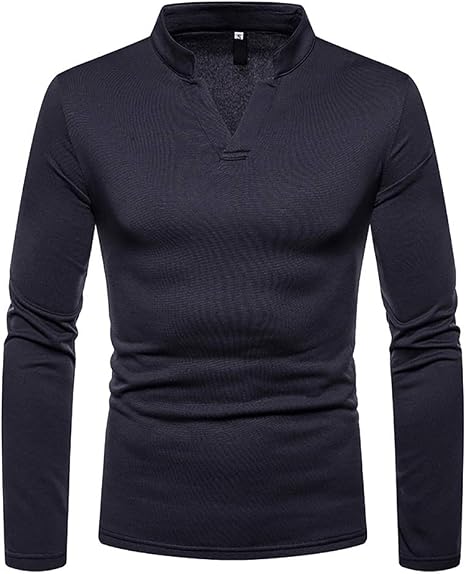 Herren Henley Langarm-Pullover – Uni-Farbe, Waffel-Strick, Mit Knopfleiste (UrbanFit)