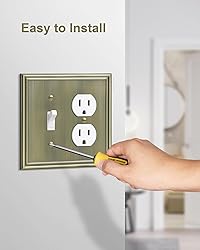 TREEWELL 2-Pack Combo Toggle/Duplex Light Switch
