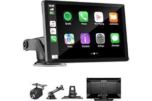 9" Wireless Apple Carplay Screen for Car with OTA Update, Backup Camera | Touchscreen Apple Carplay & Android Auto with Voice Control/GPS Navigation/Mirror Link/Bluetooth 5.0/AUX/FM
