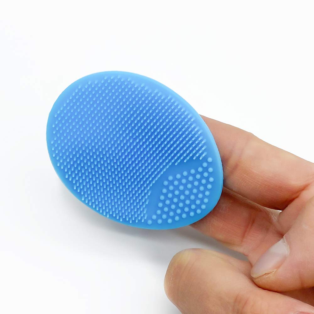Silicone Manual Facial Cleansing Brush, Face Scrubber with Handle for Men Women Exfoliating Dead Skin Manual 5-Pack: Beauty
