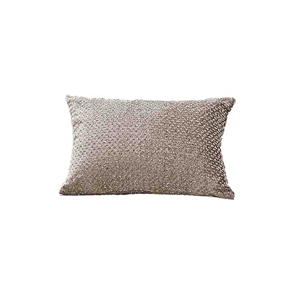 Sienna Glitter Velvet Filled Boudoir Cushion Luxury Shimmer