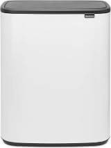 Brabantia Bo Touch Bin 2 x 30 L White Metal Waste Recycling view 1