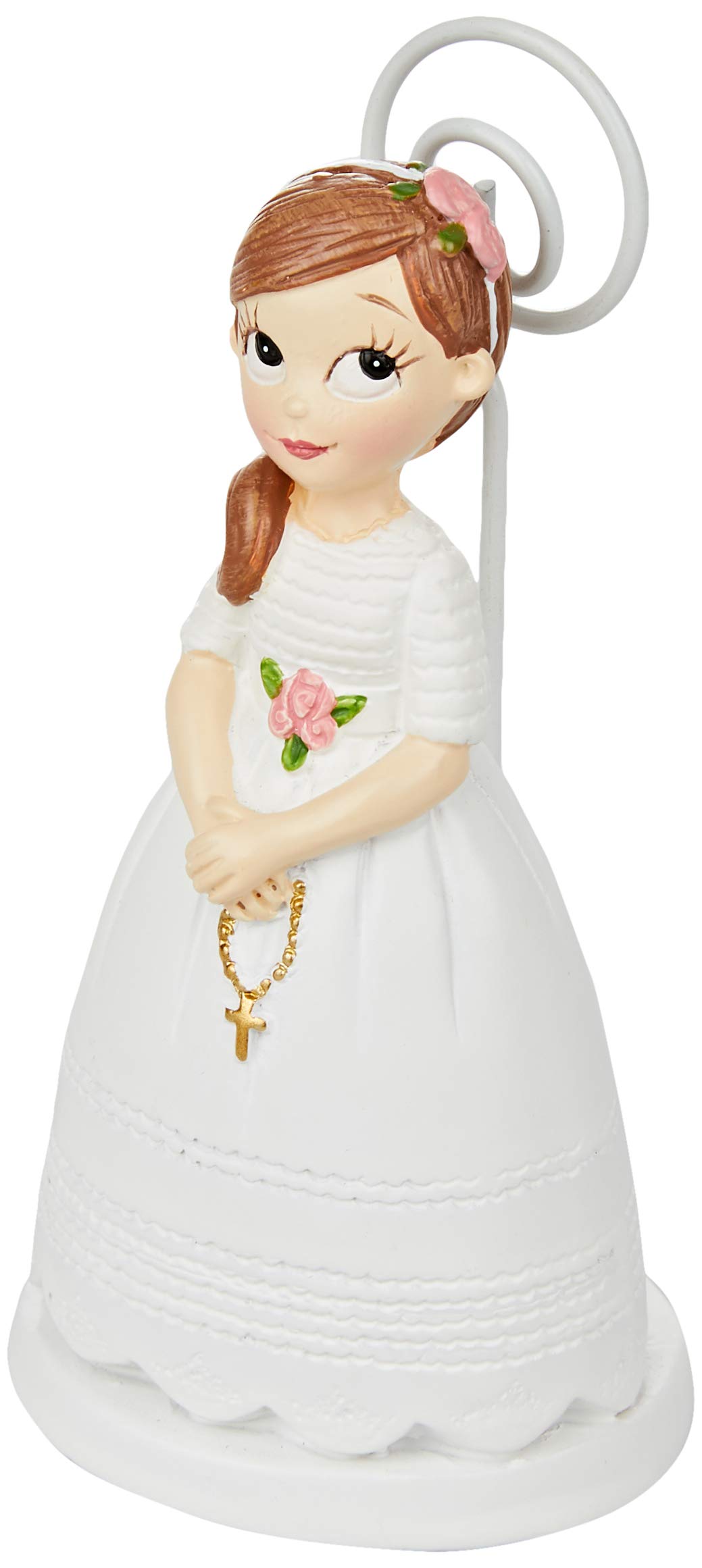 Mopec Z858 Resin Photo Frame Communion Girl with Rosary, 11 cm, Pack of 6, Polyresin, Multicolour