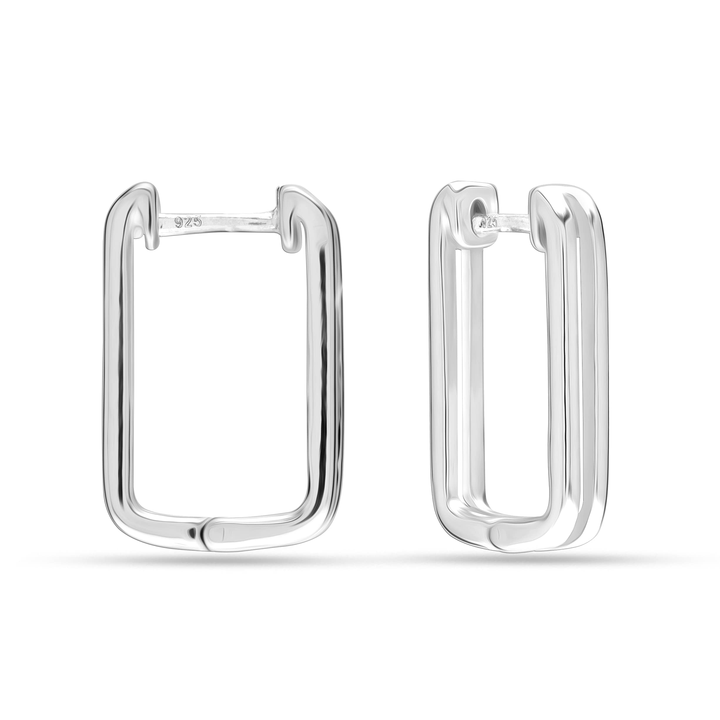 Charmsy 925 Sterling Silver Elegant 925 Sterling Silver Classic Huggie Hoop Earrings for Women Teen | Lightweight Silver Earrings Jewellery Gift for Women