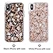 HoneyAKE Case for iPhone Xs Max Case Luxury Glitter Bling Sparkle Cute Pretty Handmade Genuine Shell Shockproof Protective Phone Cover Case for Girls Women for iPhone Xs Max 6.5 inches, Rose Gold