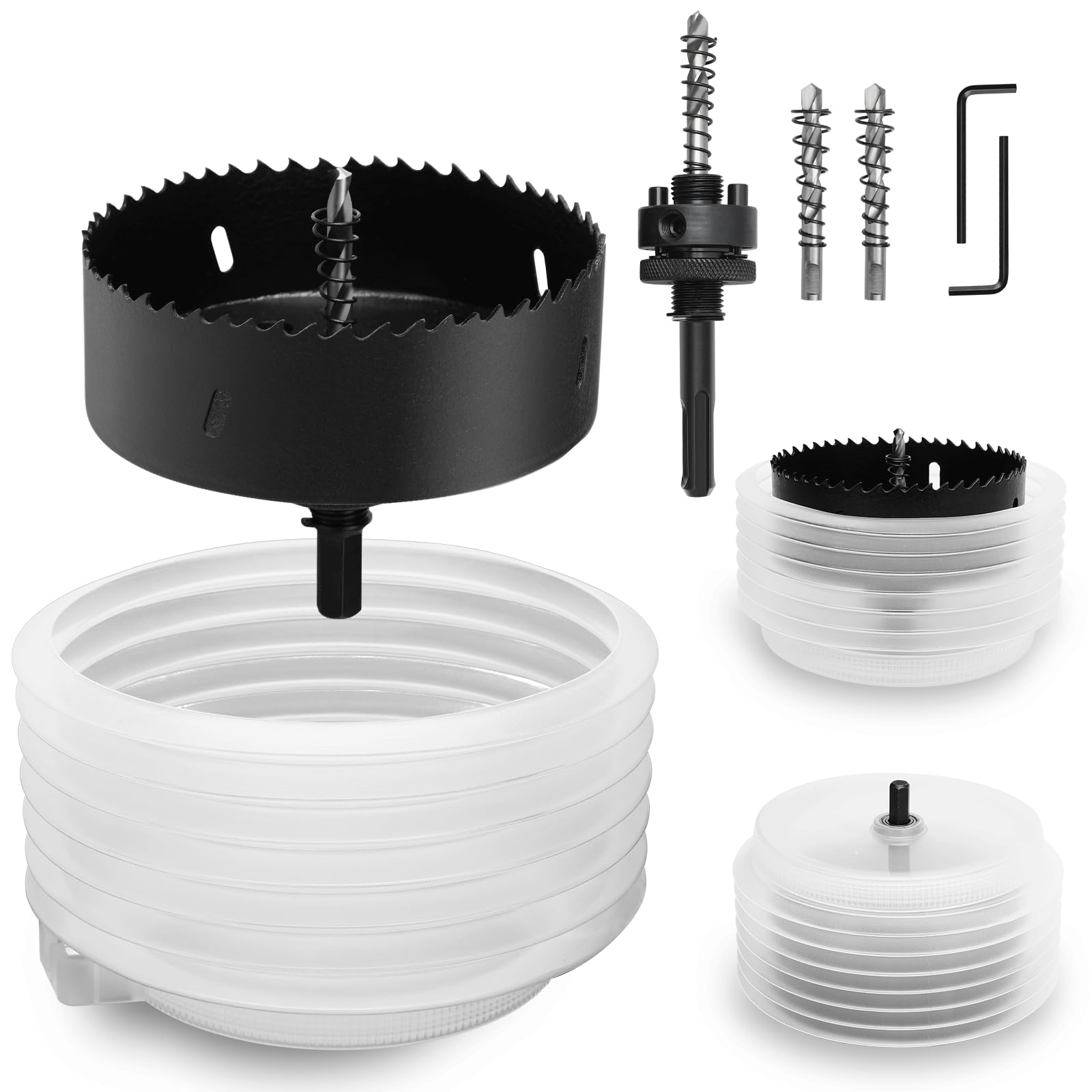 Photo 1 of 5" | 127mm Hole Saw for Recessed Lights,5" Bi-Metal Hole Cutter with Dust Bowl Include Hex Shank & SDS Plus for LED Recessed Ceiling Lighting and Wood Metal Drywall Can Lights