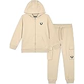 True Religion Boys Sweatshirts and Sweatpants for Kids 2 Piece Clothing Set Fleece Hoodie and Jogger Pants