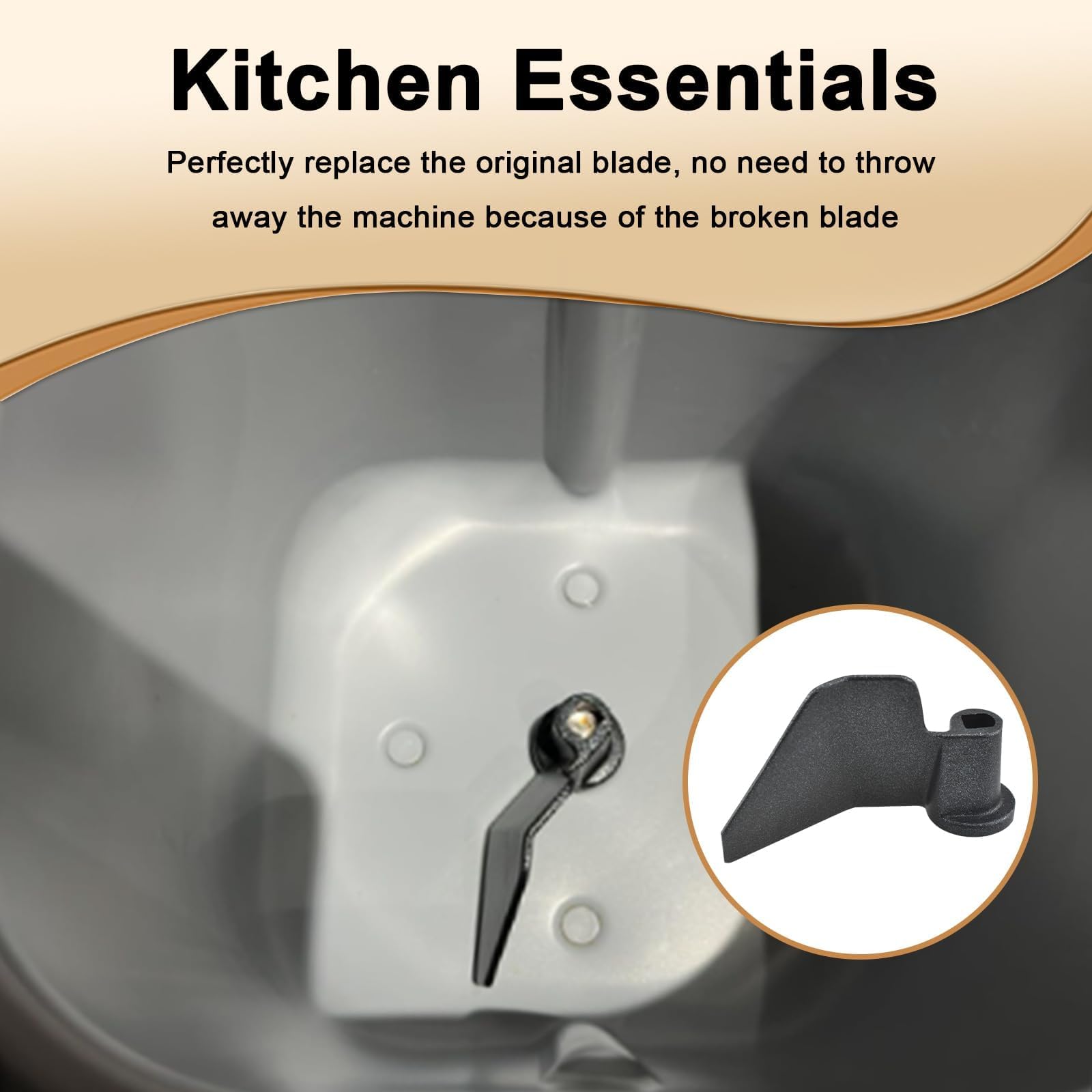 MARRTEUM 2 Pcs Bread Maker Kneading Paddle, Stainless Steel Non Stick Bread Machine Paddle Mixing Kneading Blade Replacement for Most Bread Maker (Black)