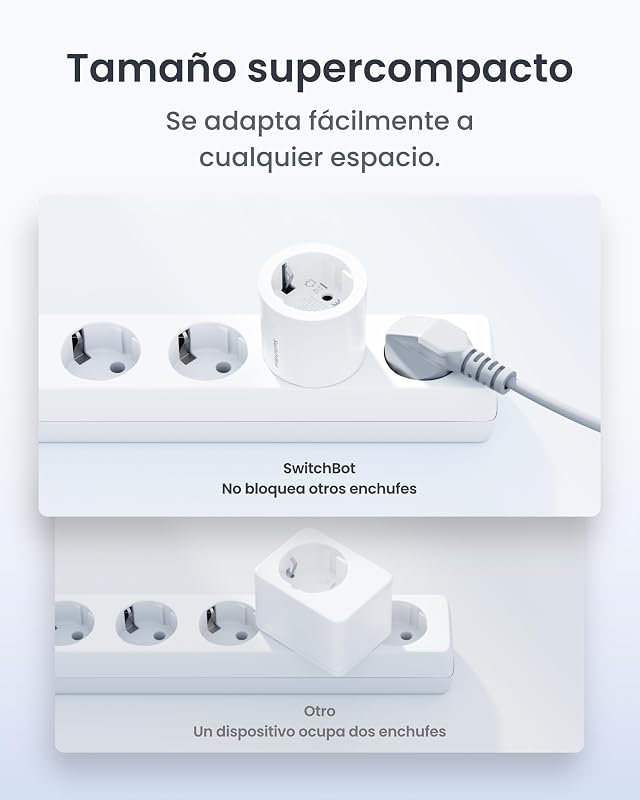 Matter Plug Mini com Energy Monitor, Wi-Fi e controlo Bluetooth, Alexa, Google Home, SmartThings e Home Assistant compatível, controlo por voz e acesso remoto a aplicações, 16A