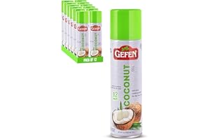 Gefen Coconut Oil Cooking Spray – 12-Pack x 142g| Non-Stick, All-Natural, Kosher for Passover, Gluten-Free | Perfect for Cook