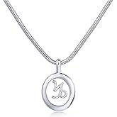 PAVOI 14K Gold Plated Unique Floating Astrology Pendant Necklace for Women - Horoscope Charm Necklace - Dainty Zodiac Gifts