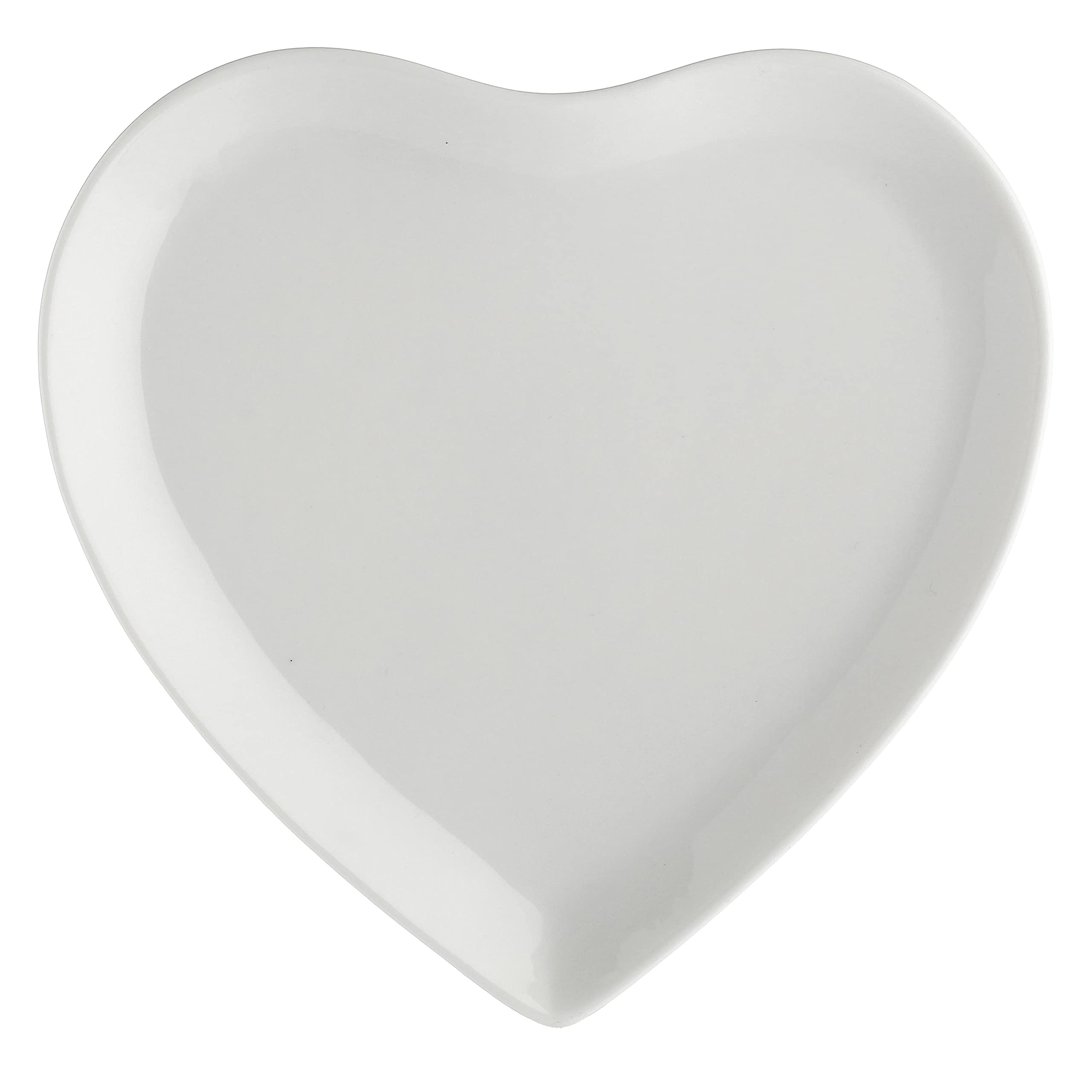 la Porcellana P002000017 Cupido 2 Cake Plates Heart cm 17X17 Gb, Porcelain, White