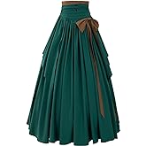 Women's Victorian Vintage Skirt Renaissance Medieval Pirate Peasant Maxi Elastic High Waist Skirts