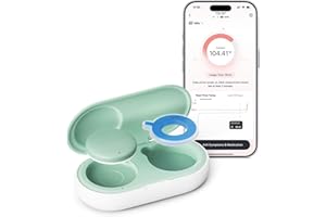 Momcozy Wearable Digital Thermometer for Baby, Medical-Grade Accurate Smart Thermometer, Instant Reads, APP Real-time Monitoring for Infants & Kids, Hypoallergenic 3M Stiker,Bluetooth, 180H Lasting