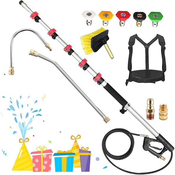 ナビアスストアー送料無料 jOYjOB Pressure Wand Nozzle Brush 18FT Tip with Attachment