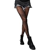 Suximix Fishnet Stockings for Women, Floral Tights with High Waist, Stretchy & Snag-Free for Daily Wear, Parties, Cosplay