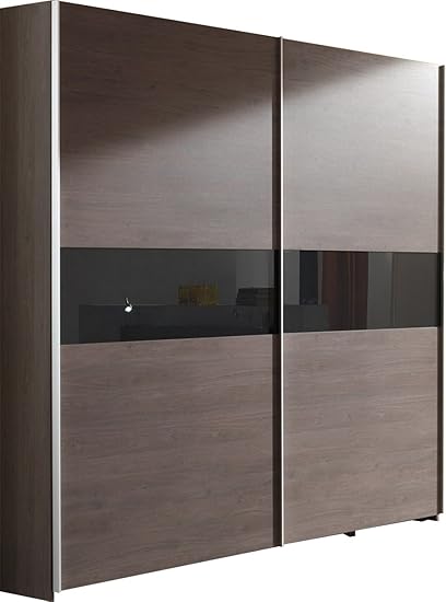 Armoire En Bois Avec Porte Coulissante Coloris Chene Bergerac Amazon Fr Cuisine Maison