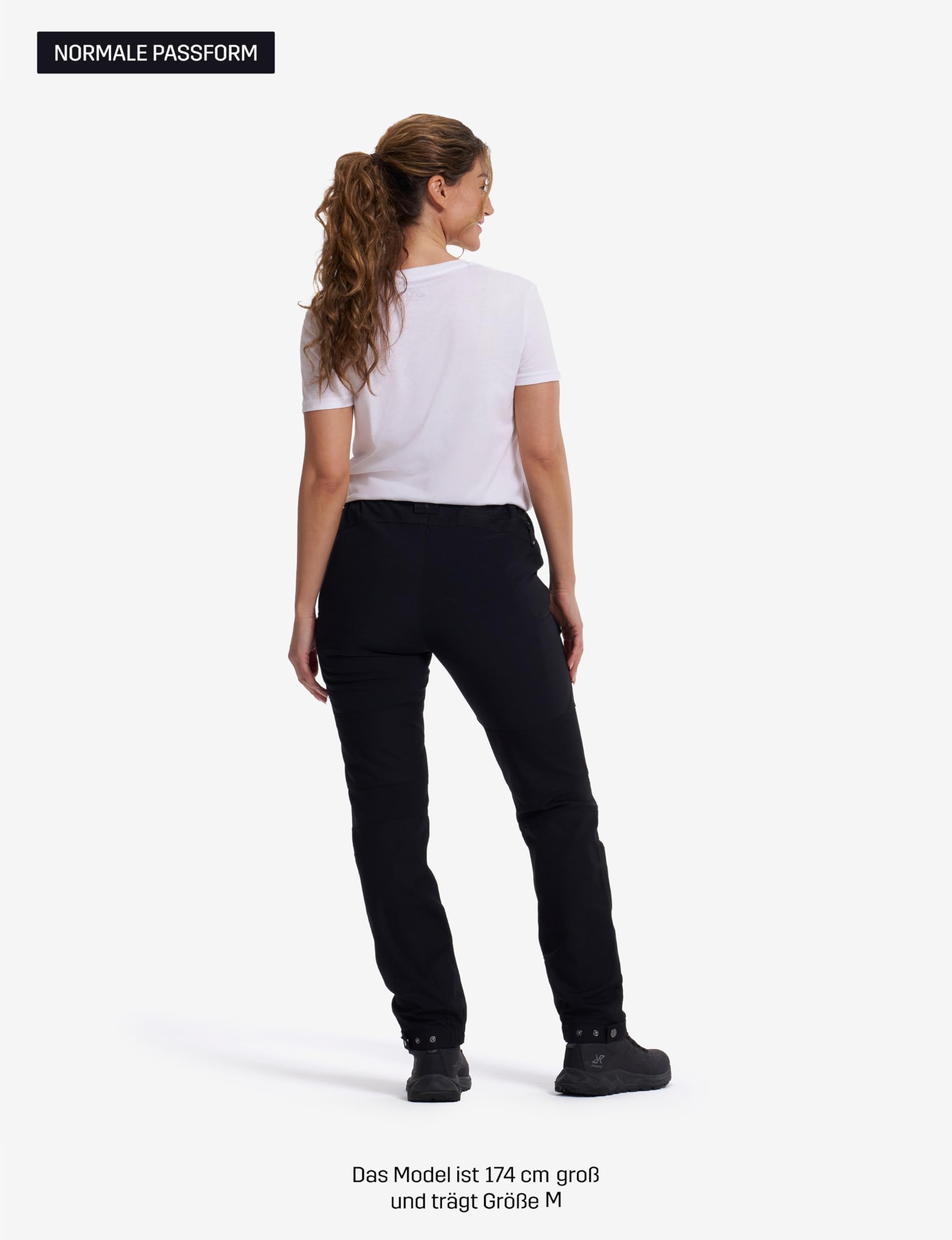 RevolutionRace Nordwand Outdoor Hose für Damen, Hose zum Wandern und für viele Outdoor-Aktivitäten. Robuste und langlebige Wanderhose, Trekkinghose und Arbeitshose für Damen, Jet Black, XL 5