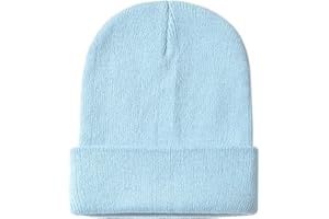 ZOORON 1 & 2 Packs Beanie for Men Women Warm Winter Hats Acrylic Knit Cuffed Beanie Cap Unisex