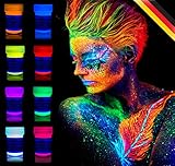 8 x UV Body Paint Black Light Make-Up Bodypainting Neon Blacklight Bodypaint Face Paints