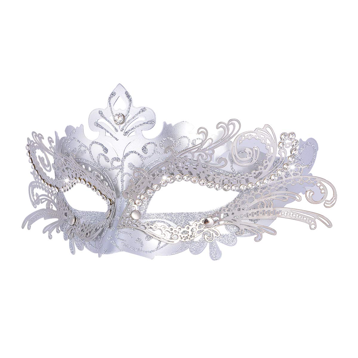 Hoshin Masquerade Mask, Mardi Gras Deecorations Venetian Masks for Womens (Silver)