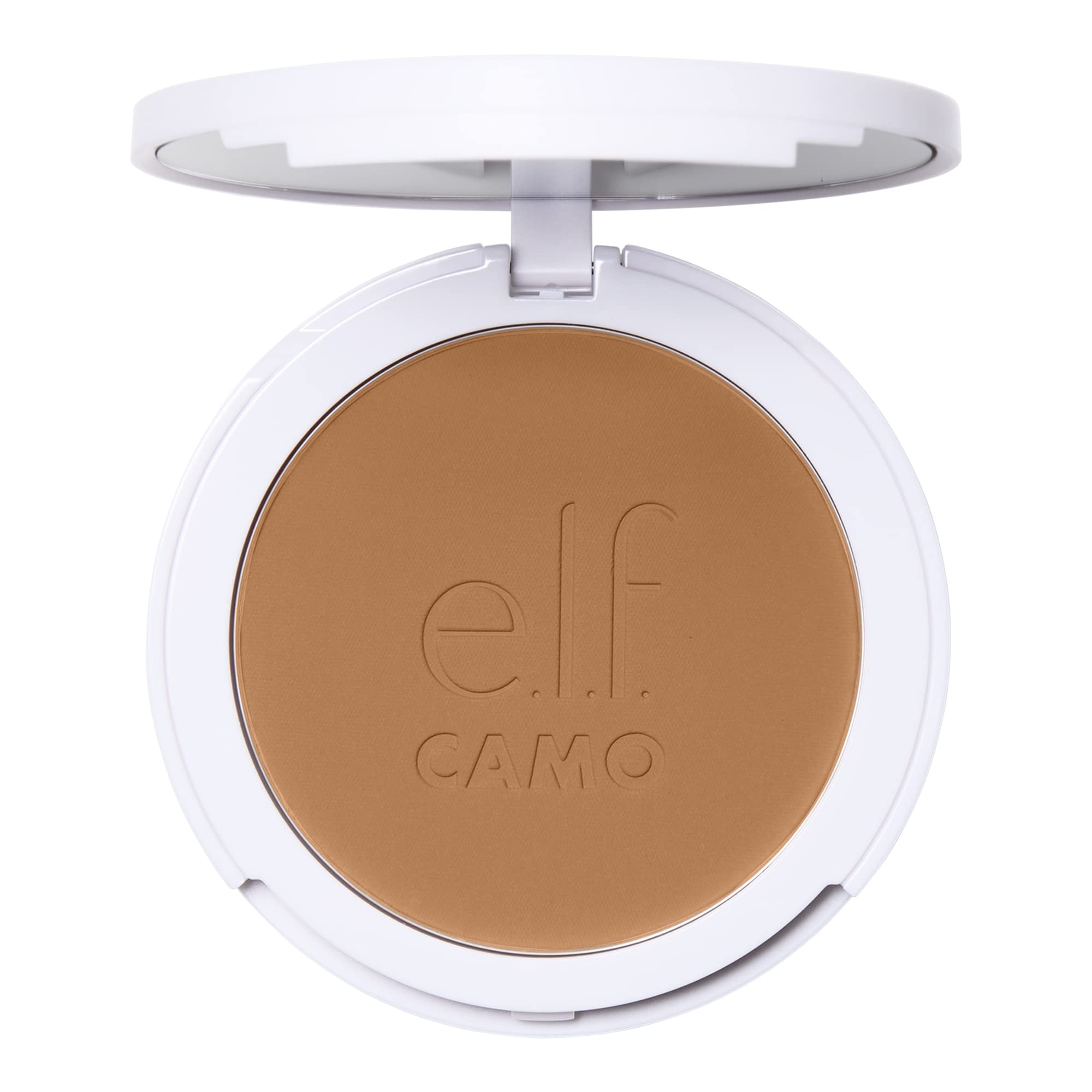 e.l.f. Camo Powder Foundation, Lightweight, Primer - Infused Buildable and Long - Lasting Medium - to - Full Coverage Foundation, Medium 370 N