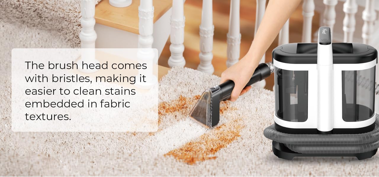 Rosewill Multi-Purpose Portable Carpet and Upholstery Cleaner, Powerful Suction 11 Kpa Spot Cleaner, 450W Motor, Car and Auto Detailer, Stain and Spot Remover; Versatile Use: Carpet, Sofa, Pet Hair