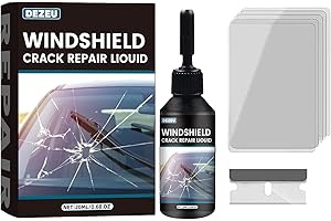 DEZEU 2026 Windshield Crack Repair Kit,Latest Upgraded Glass Crack Repair Kit,5MinQuick-Glass Repair Liquid,Long-Lasting for Windshields, Mirrors, Windows,All Crack Types Windshield Repair Kit (black).