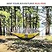 Sunyear Camping Hammock, Portable Single & Double Hammock with Net, 2 Person Hammock Tent with 2 * 10ft Straps, Best for Outdoor Hiking Survival Travel
