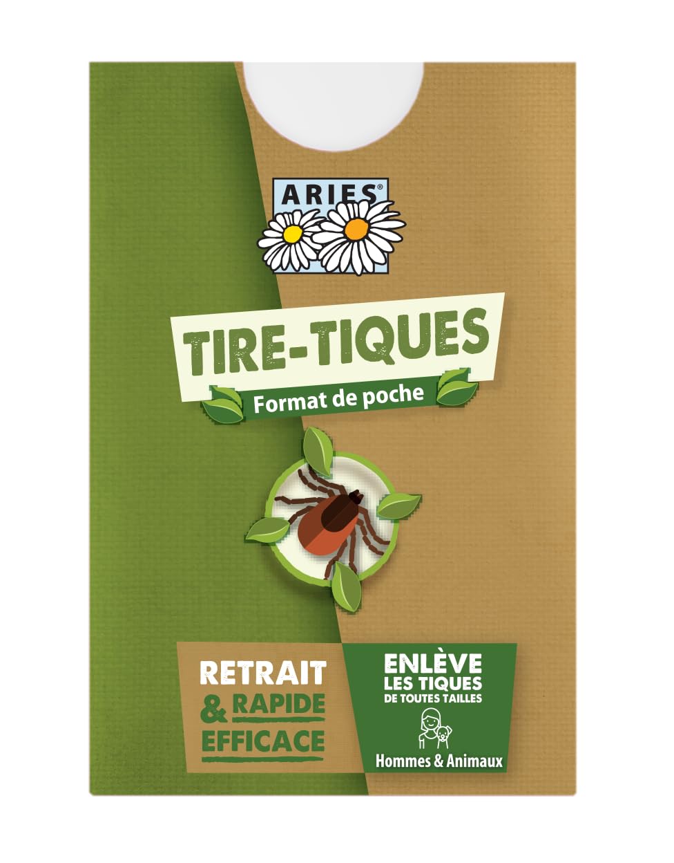 Aries ZK1 Tick Card for Humans, Dogs and Cats - Practical Pocket Size 6 x 9 cm