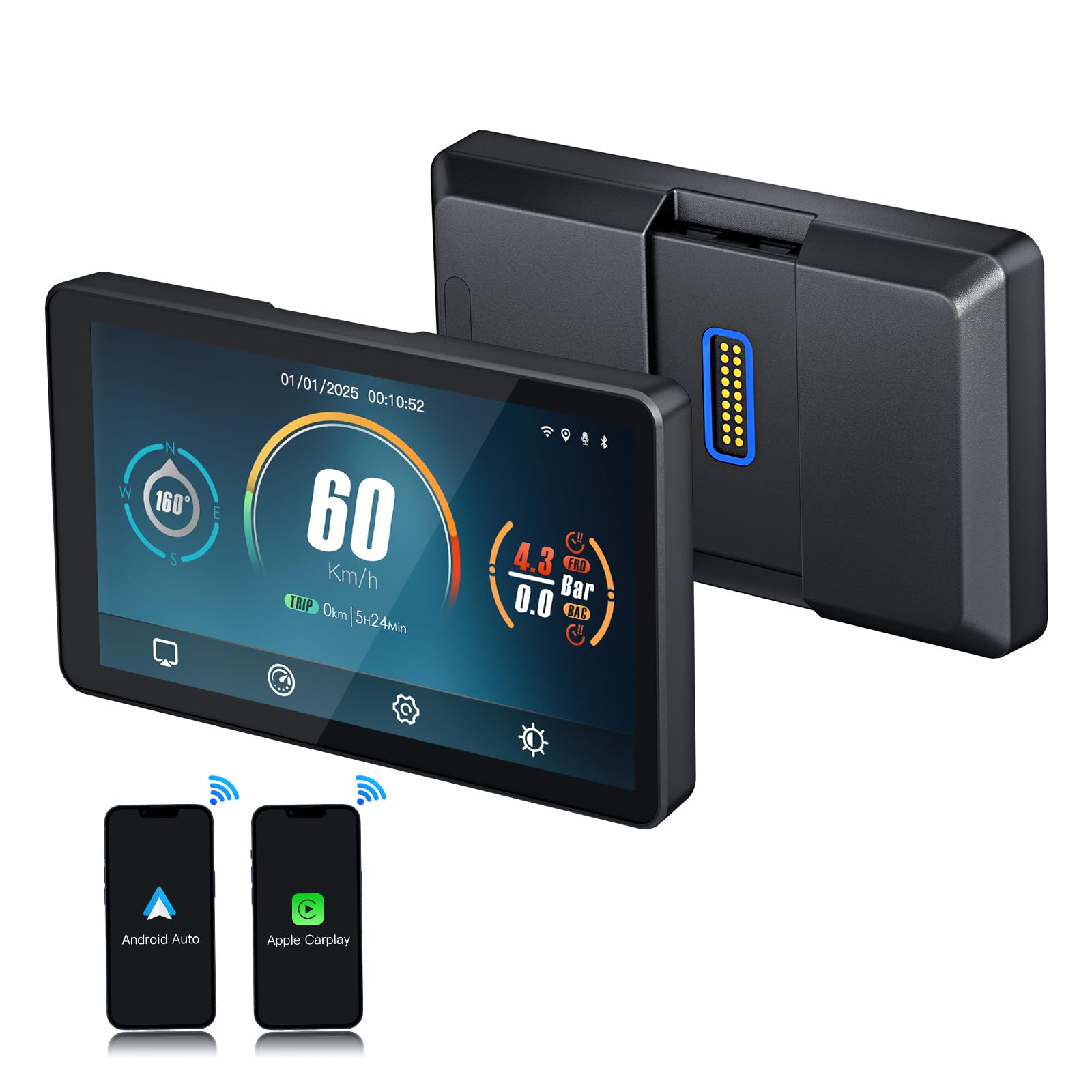 Photo 1 of CARABC DB601 for BMW Motorcycles Touchscreen,Plug & Play Smart Display,Support CarPlay/Android Auto,IP68 Waterproof,60Fps,Built-in GPS,Data Reading