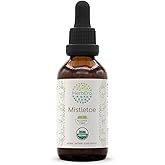 HerbEra Mistletoe B60 USDA Organic Tincture | Alcohol-Free Extract, High-Potency Herbal Drops | Certified Organic Mistletoe (Viscum Album) Dried Herb (2 oz)