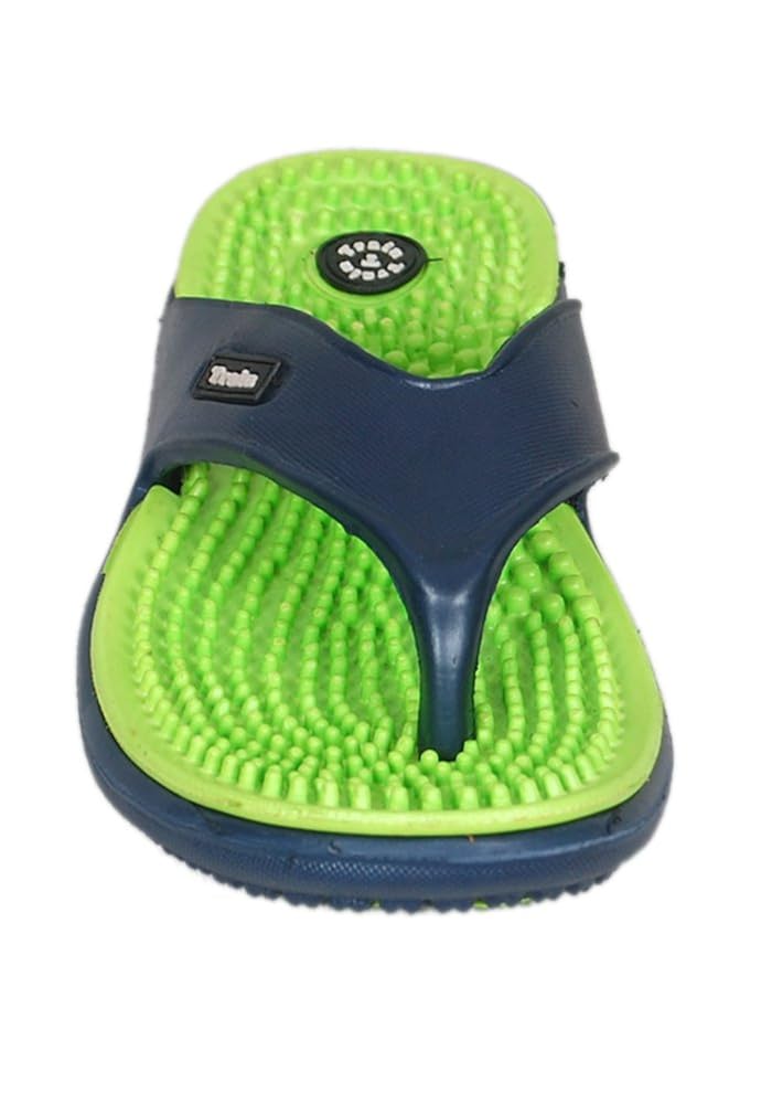 train women's acupressure flip flops (green)