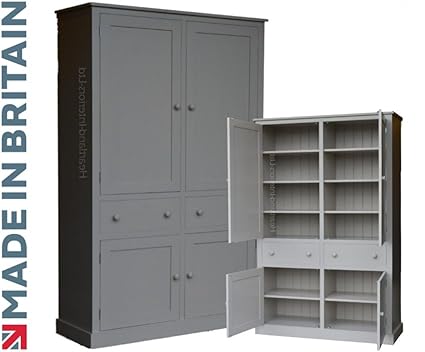 100 Solid Wood Storage Cabinet 200cm Tall Handcrafted White