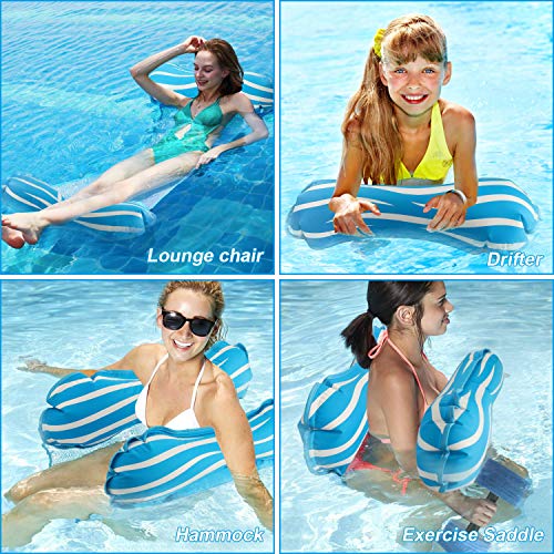 Homga Water Hammock,Swimming Pool Floats Hammocks Portable Pools Lounger Float Hammock Inflatable Rafts Floating Chair Pool Float for Adults and Kids