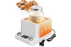 MQUPIN Sourdough Starter Warmer, Even Heating Water Bath Sourdough Warmer, 1°F Precise Thermostat (70-104°F),198H Timer, Smar