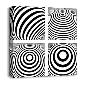 Canvas Wall Art - Abstract Visual Illusion - Giclee Painting Wall Art for Bedroom Living Room Home Decoration - 12x12 inches