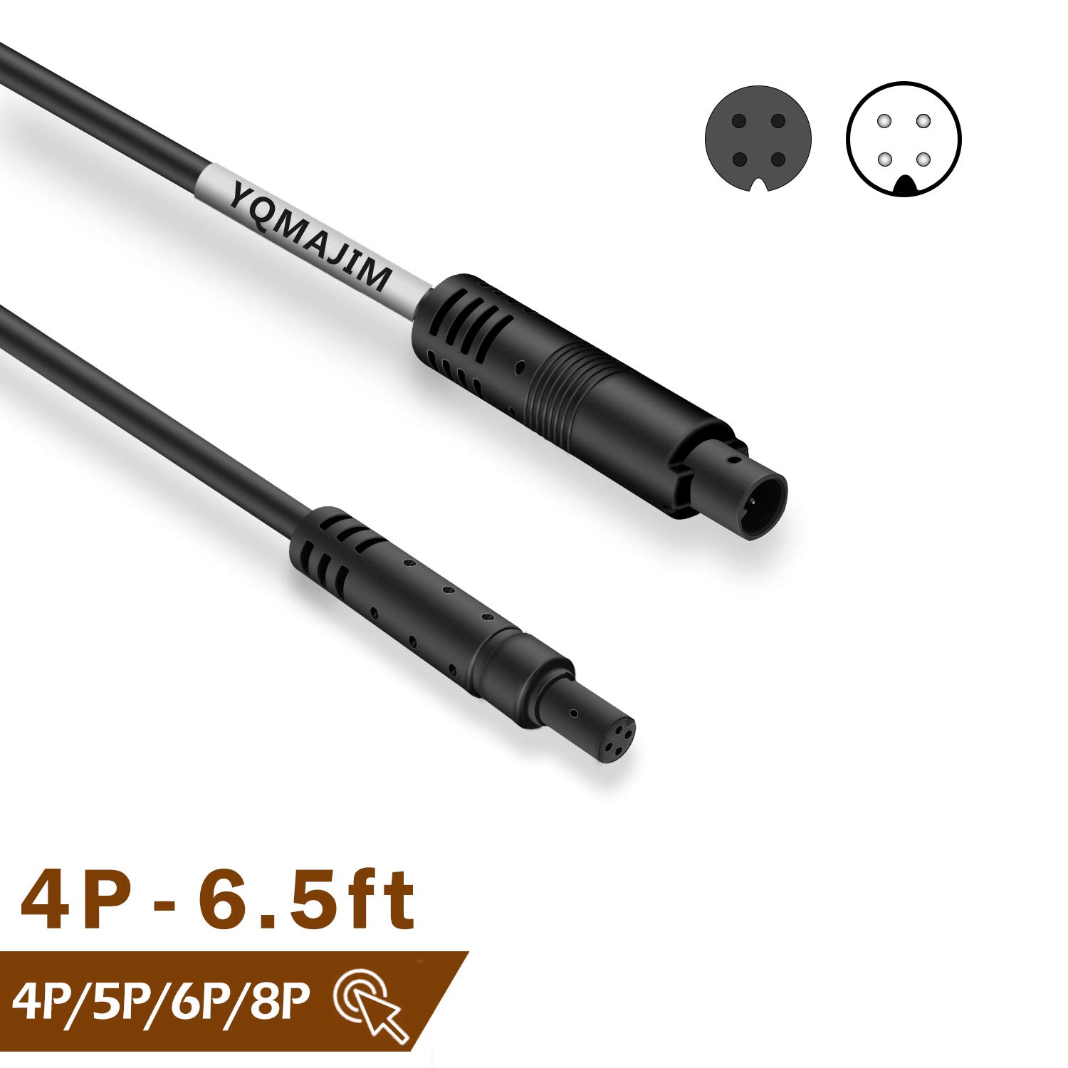 YQMAJIM Car Rear View Dash Cam Cable Backup Camera Extension Cord 4pin