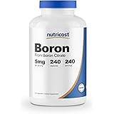 Nutricost Boron Capsules 5mg, 240 Vegetarian Capsules - Gluten Free, Non-GMO
