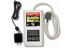 Marine Metal RB-1 Rechargeable Bubble Box Live Bait Aerator, Water Resistant Air Pump, Portable